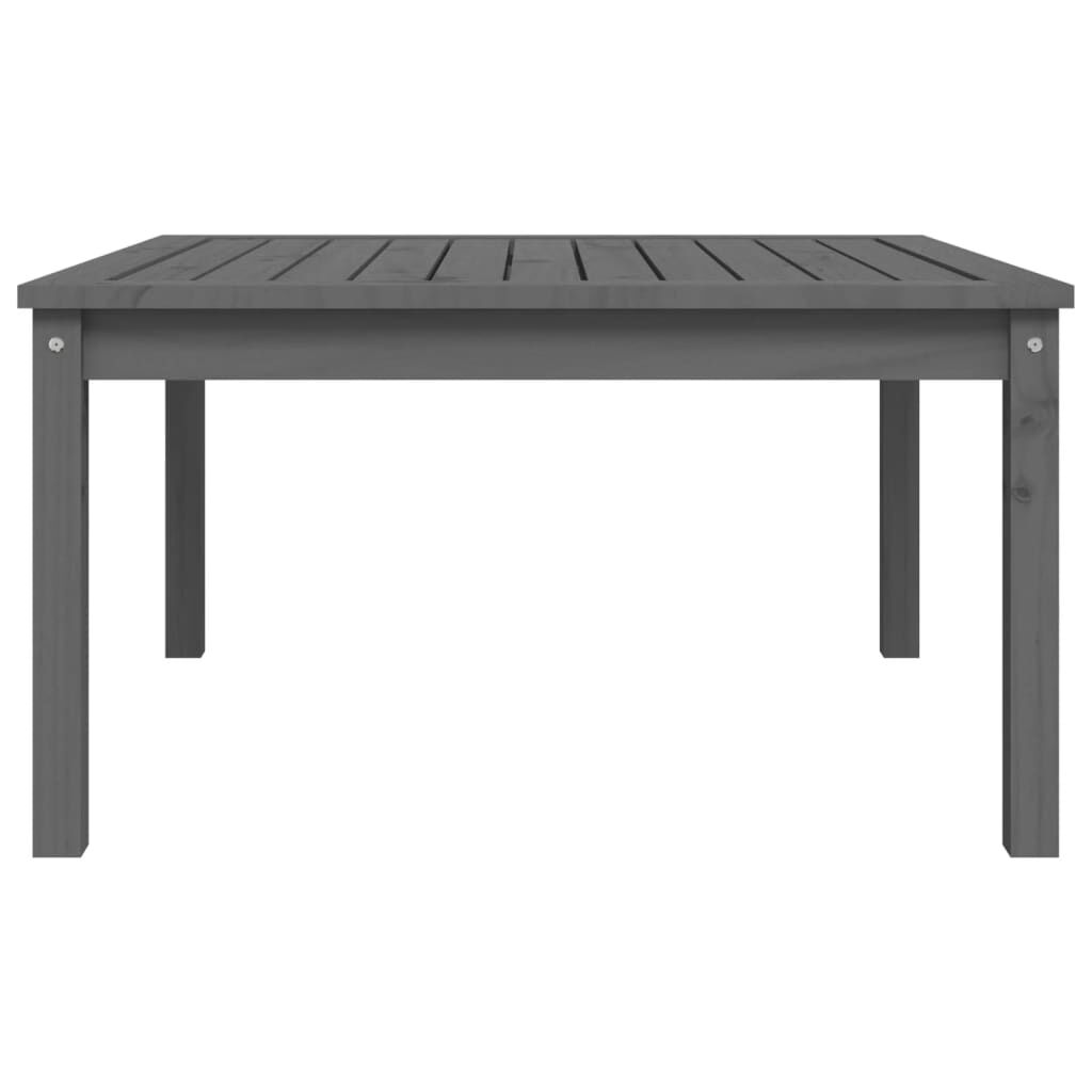 vidaXL Τραπέζι Κήπου Γκρι 82,5x82,5x45 εκ. από Μασίφ Ξύλο Πεύκου