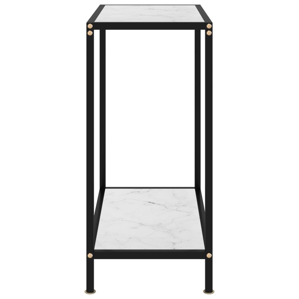 vidaXL Τραπέζι Κονσόλα Λευκό 60 x 35 x 75 εκ. από Ψημένο Γυαλί