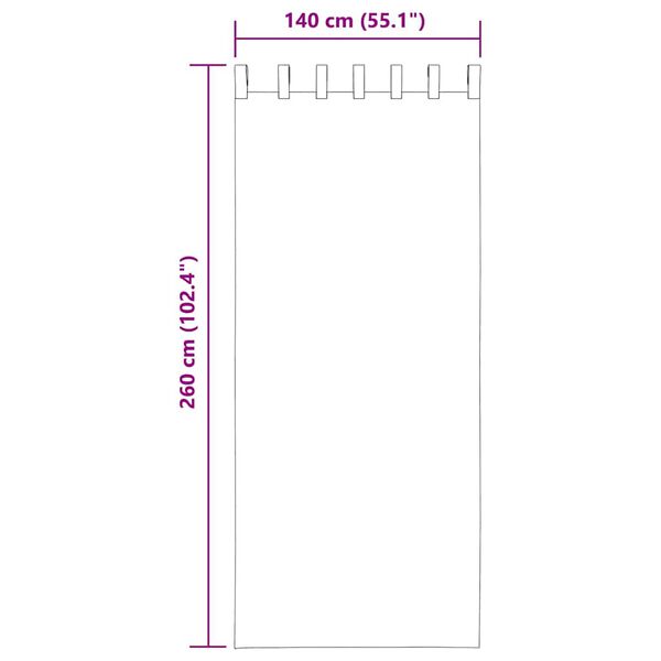 vidaXL Κουρτίνες Voile με βρόχους 2 τεμάχια Τερακότα 140x260 cm