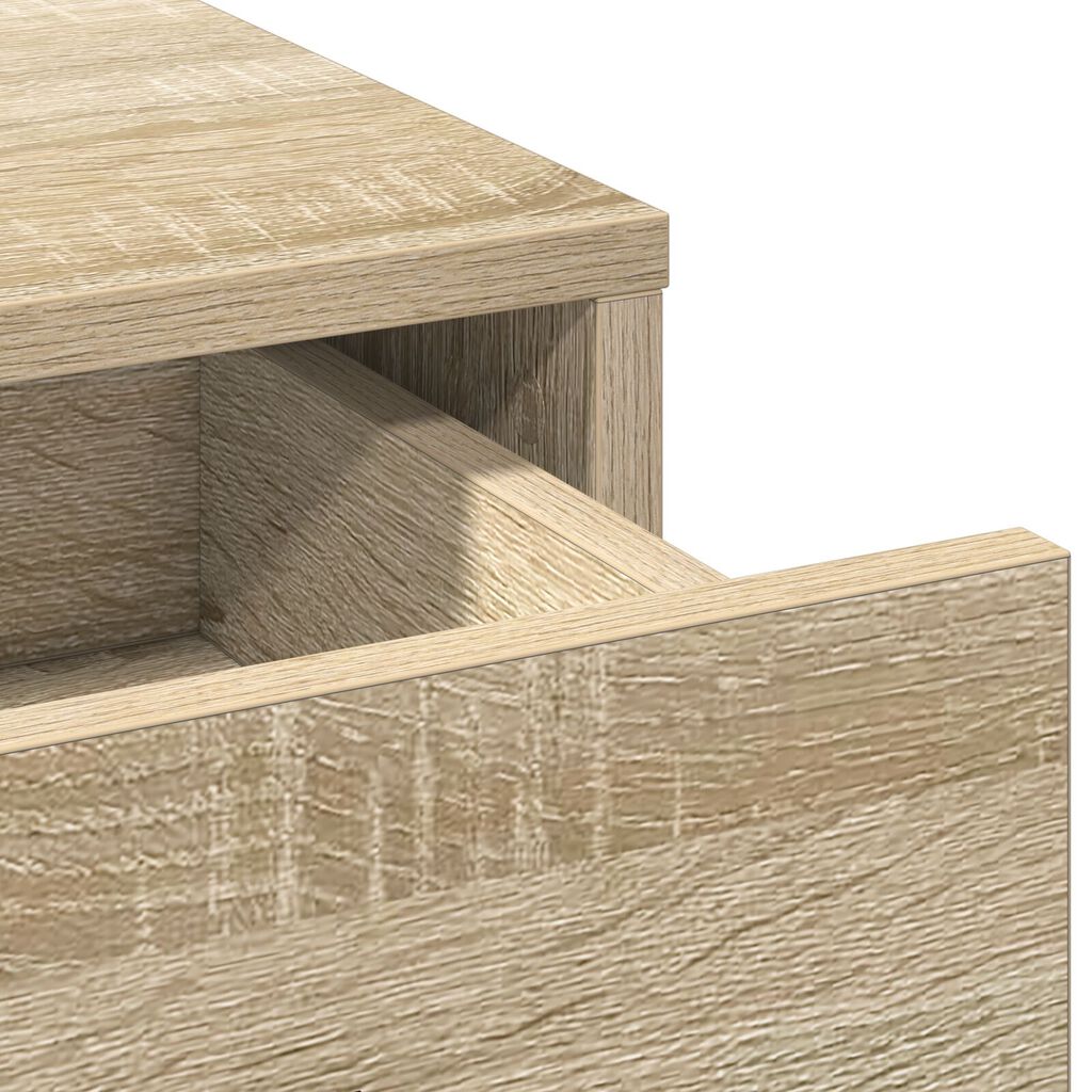 Σετ από Dressing Table 2 Τεμαχίων vidaXL με LED σε Σομόνα Δρυς