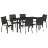 vidaXL &Sigma;έ&tau; &phi;&alpha;&gamma;&eta;&tau;&omicron;ύ &gamma;&iota;&alpha; &kappa;ή&pi;&omicron; &mu;&epsilon; &mu;&alpha;&xi;&iota;&lambda;ά&rho;&iota; 7 pcs &Mu;&alpha;ύ&rho;&omicron; &sigma;&upsilon;&nu;&theta;&epsilon;&tau;&iota;&kappa;ό &rho;&alpha;&tau;ά&nu;