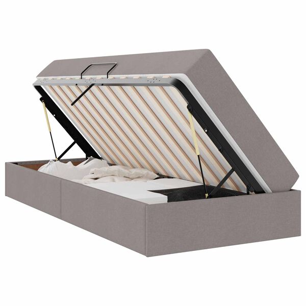 vidaXL &Kappa;&rho;&epsilon;&beta;ά&tau;&iota; &mu;&epsilon; &alpha;&pi;&omicron;&theta;&eta;&kappa;&epsilon;&upsilon;&tau;&iota;&kappa;ό &chi;ώ&rho;&omicron; &kappa;&alpha;&iota; &sigma;&tau;&rho;ώ&mu;&alpha; Taupe 90 x 190 cm