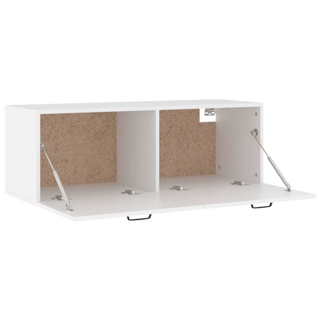 vidaXL Ντουλάπι Τοίχου άσπρο 100x36,5x35 εκ. από Επεξεργασμένο Ξύλο