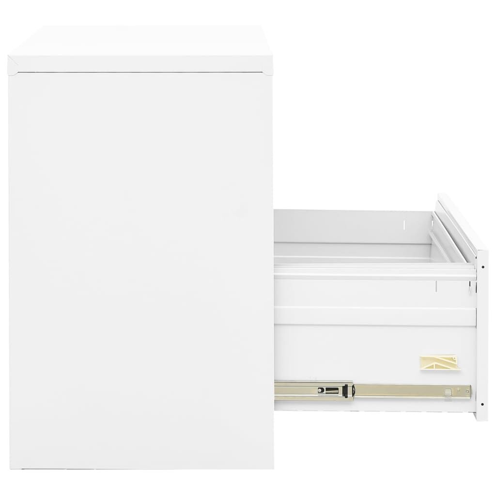 vidaXL Αρχειοθήκη Λευκή 90 x 46 x 72,5 εκ. από Ατσάλι