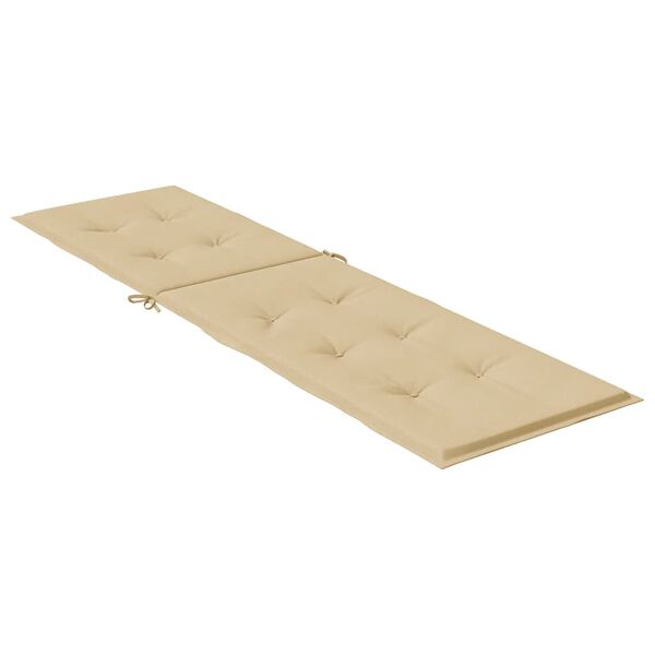 vidaXL Μαξιλάρι Σεζλόνγκ Μπεζ (75+105) x 50 x 4 εκ. Υφασμάτινη