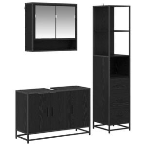 vidaXL &Sigma;&epsilon;&tau; &Epsilon;&pi;ί&pi;&lambda;&omega;&nu; &Mu;&pi;ά&nu;&iota;&omicron;&upsilon; 3 &tau;&mu;&chi;. &Mu;&alpha;ύ&rho;&eta; &Omicron;&xi;&upsilon;ά 35 x 37,5 x 166 &epsilon;&kappa;.