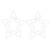vidaXL Χριστουγεννιάτικα φώτα αστέρι σιλουέτα 2 τεμάχια 50 LED