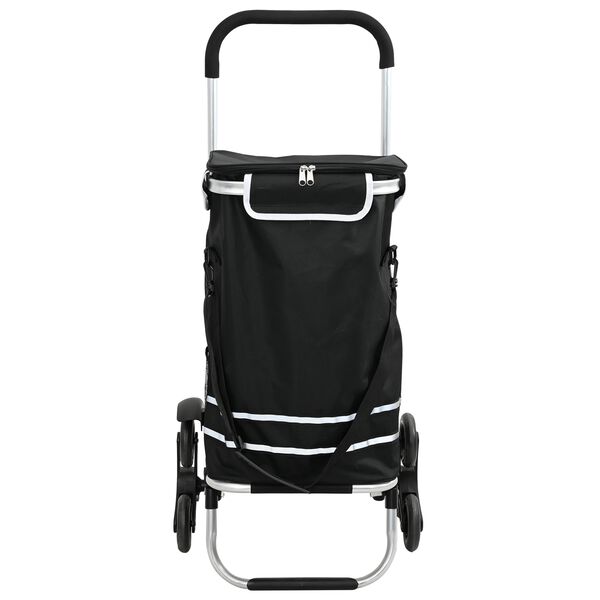 vidaXL Καρότσι Αγορών Μαύρο 47 x 39 x 100.5 εκ. Ύφασμα Oxford