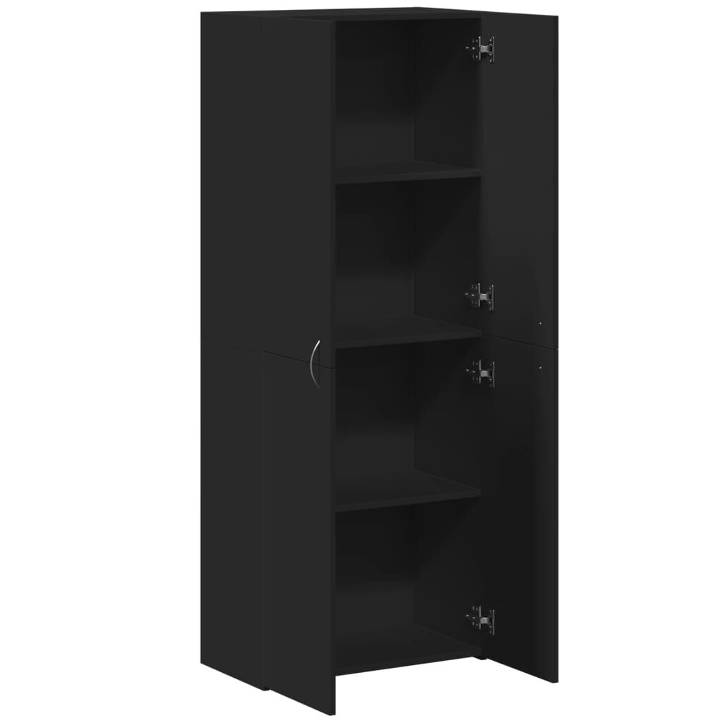 vidaXL Αρχειοθήκη Μαύρη 60x32x153 εκ. από Επεξεργασμένο Ξύλο