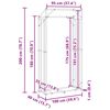 vidaxL Ράφι για καυσόξυλα με κάλυμμα βροχής 100x40x200 εκ.