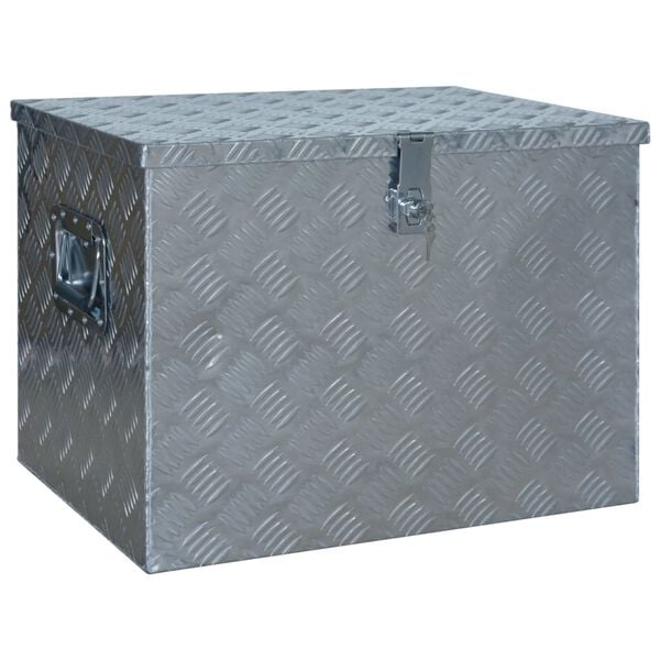 vidaXL Κουτί Αποθήκευσης Ασημί 610 x 430 x 455 εκ. Αλουμινίου