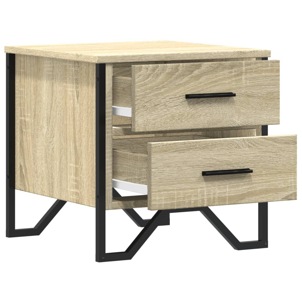 vidaXL Κομοδίνα 2 τεμ. Sonoma Δρυς 40x41x40 εκ. από Επεξεργασμένο Ξύλο