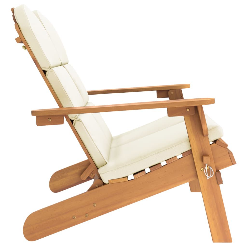 vidaXL Παγκάκι Κήπου Adirondack με Μαξιλάρια 126 εκ Μασίφ Ξύλο Ακακίας
