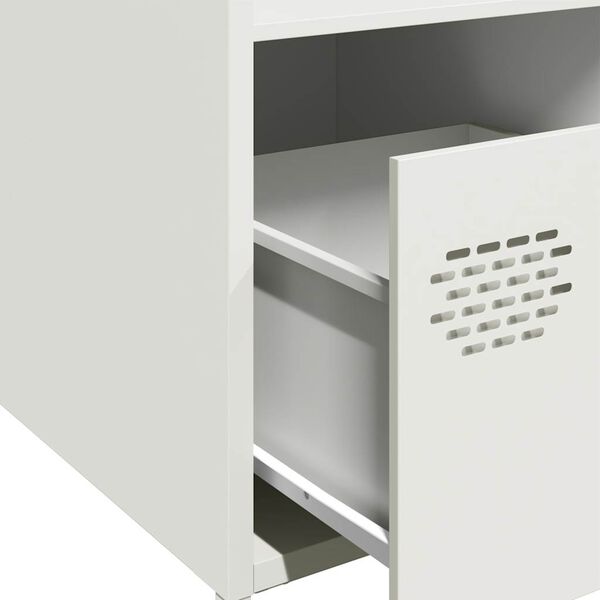 vidaXL Ντουλάπι Λευκό 35x39x103,5 εκ. από Χάλυβα