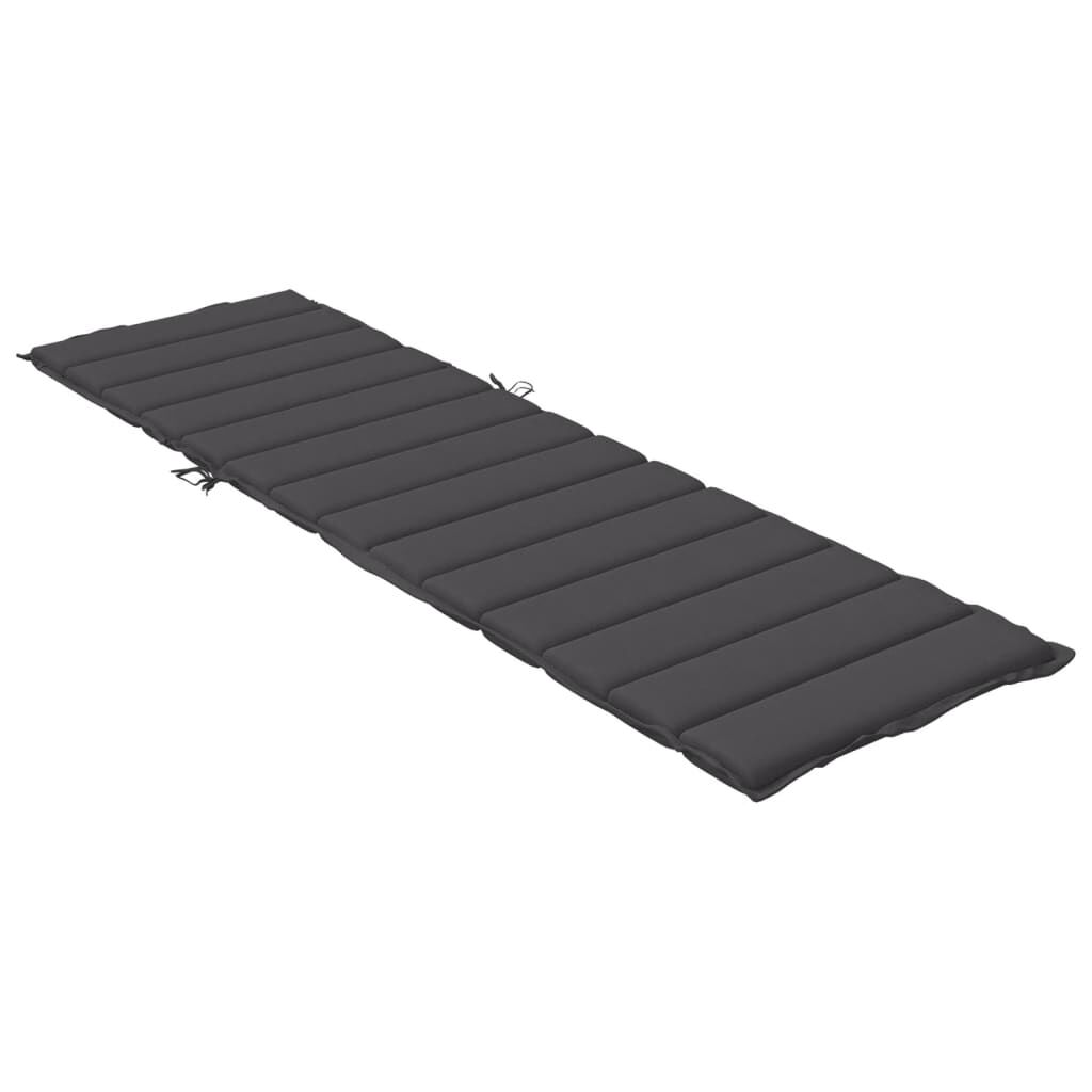 vidaXL Μαξιλάρι Ξαπλώστρας Ανθρακί Μελανζέ 200x50x4 εκ. από Ύφασμα