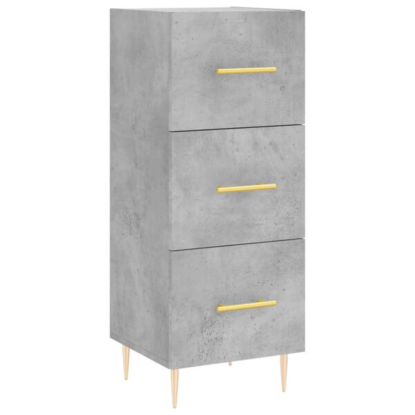vidaXL Ντουλάπι Γκρι Σκυροδέματος 34,5x34x180 εκ. Επεξεργασμένο Ξύλο