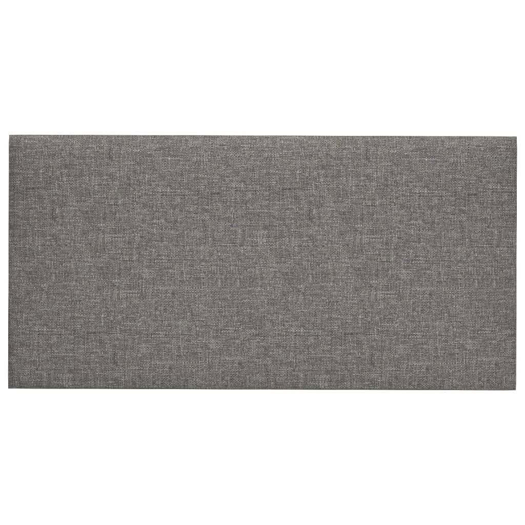 vidaXL Πάνελ Τοίχου 12 τεμ. Ανοιχτό Γκρι 30x15 εκ. 0,54 μ² Υφασμάτινα