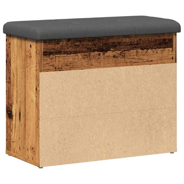 Πάγκος παπουτσιών vidaXL Παλιό ξύλο 62x32x50 cm Κατασκευασμένο ξύλο