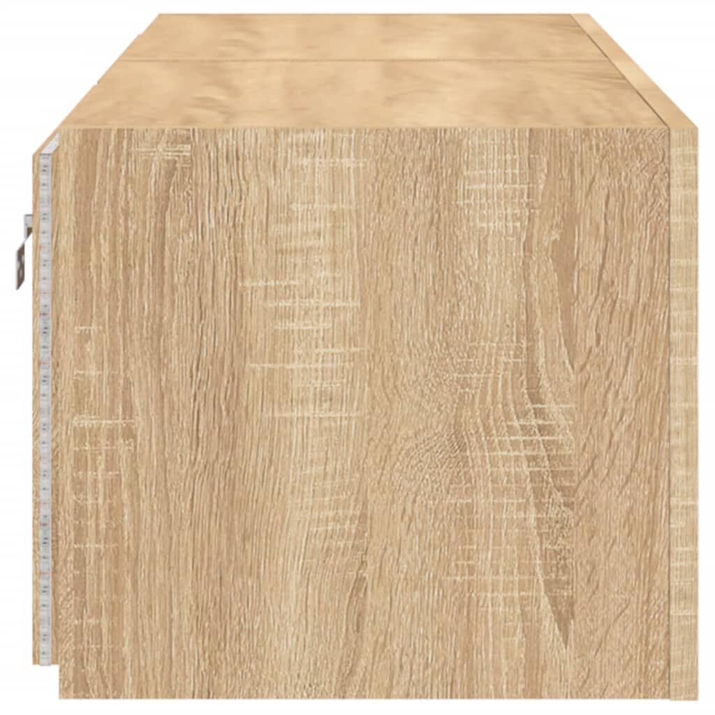 vidaXL Έπιπλα Τοίχου Τηλ. με LED 2 Τεμ. Sonoma Δρυς 60x35x31 εκ.