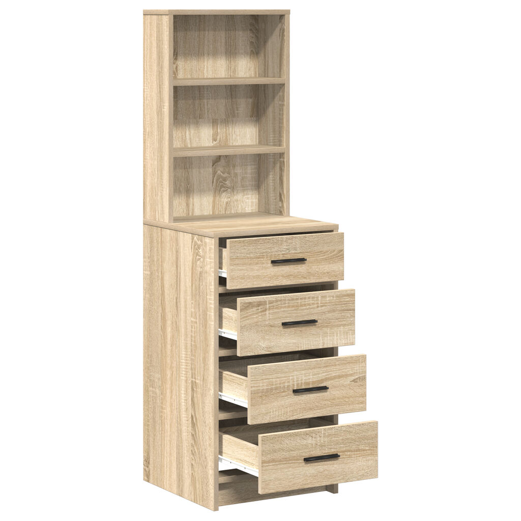 vidaXL Highboard Sonoma Oak 40x41x135 εκ. Επεξεργασμένο Ξύλο