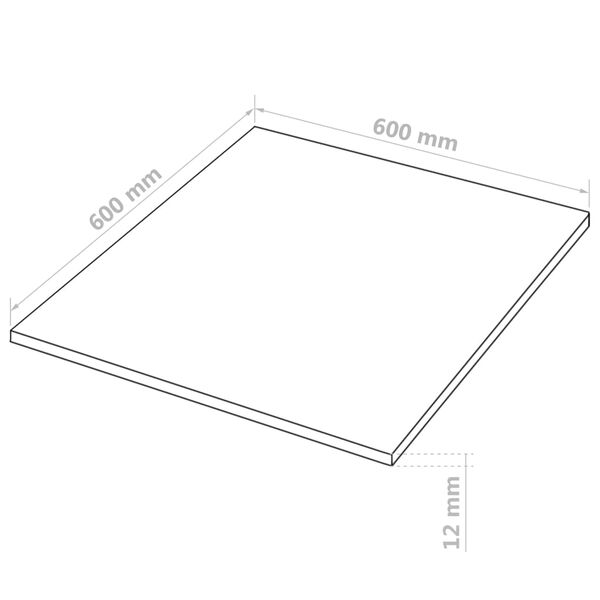 vidaXL Φύλλα MDF 8 τεμ. Τετράγωνα 60 x 60 εκ. 12 χιλ.