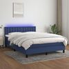 vidaXL &Kappa;&rho;&epsilon;&beta;ά&tau;&iota; Boxspring &mu;&epsilon; &Sigma;&tau;&rho;ώ&mu;&alpha; & LED &Mu;&pi;&lambda;&epsilon; 140x190 &epsilon;&kappa;. &Upsilon;&phi;&alpha;&sigma;&mu;ά&tau;&iota;&nu;&omicron;
