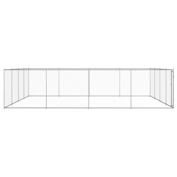 vidaXL Κλουβί Σκύλου Εξωτερικού Χώρου 760x760x185 εκ. Γαλβαν. Ατσάλι