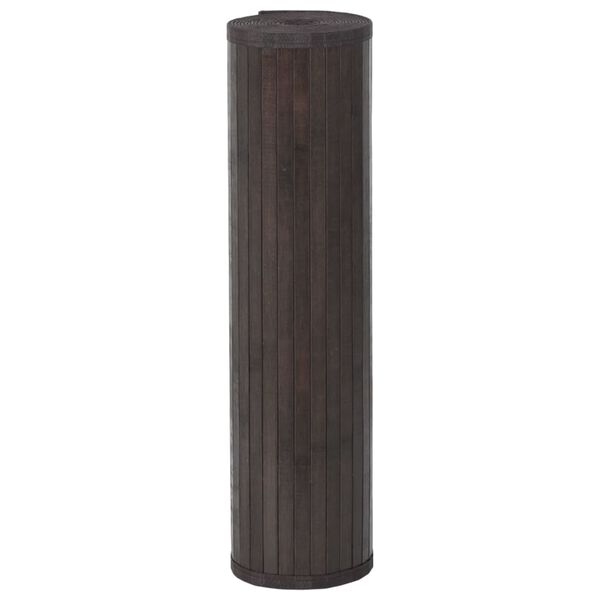 vidaXL Χαλί Ορθογώνιο Σκούρο Καφέ 60 x 500 εκ. Μπαμπού