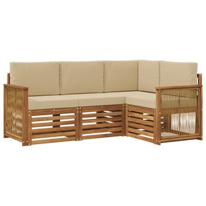 vidaXL &Sigma;&epsilon;&tau; &Kappa;&alpha;&nu;&alpha;&pi;έ &mu;&epsilon; &mu;&alpha;&xi;&iota;&lambda;ά&rho;&iota; 4 pcs &Sigma;&tau;&epsilon;&rho;&epsilon;ό &Xi;ύ&lambda;&omicron; &Alpha;&kappa;&alpha;&kappa;ί&alpha;&sigmaf;