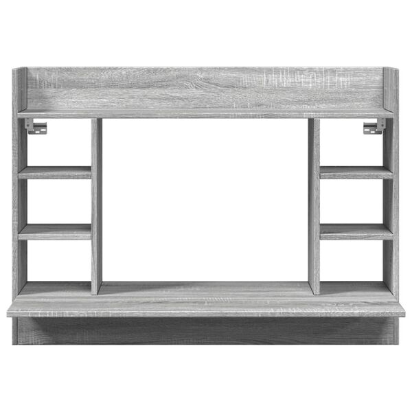 vidaXL Γραφείο Τοίχου Γκρι Sonoma 105x48x75 εκ. από Επεξεργασμένο Ξύλο