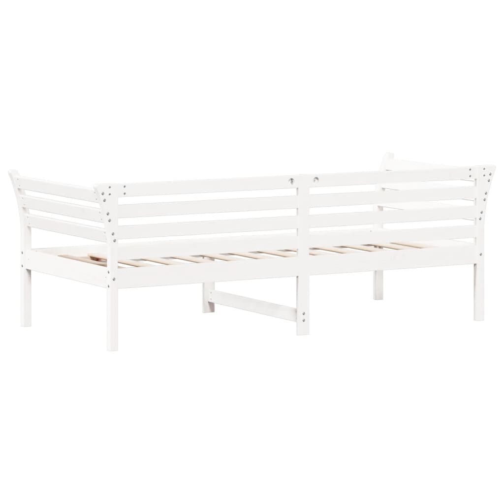 vidaXL Κρεβάτι ημέρας χωρίς στρώμα Λευκό 100x200 cm Στερεό ξύλο πεύκο
