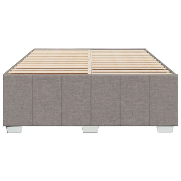 vidaXL Σκελετός Κρεβατιού Χωρίς Στρώμα Taupe 140x190 εκ. Υφασμάτινο