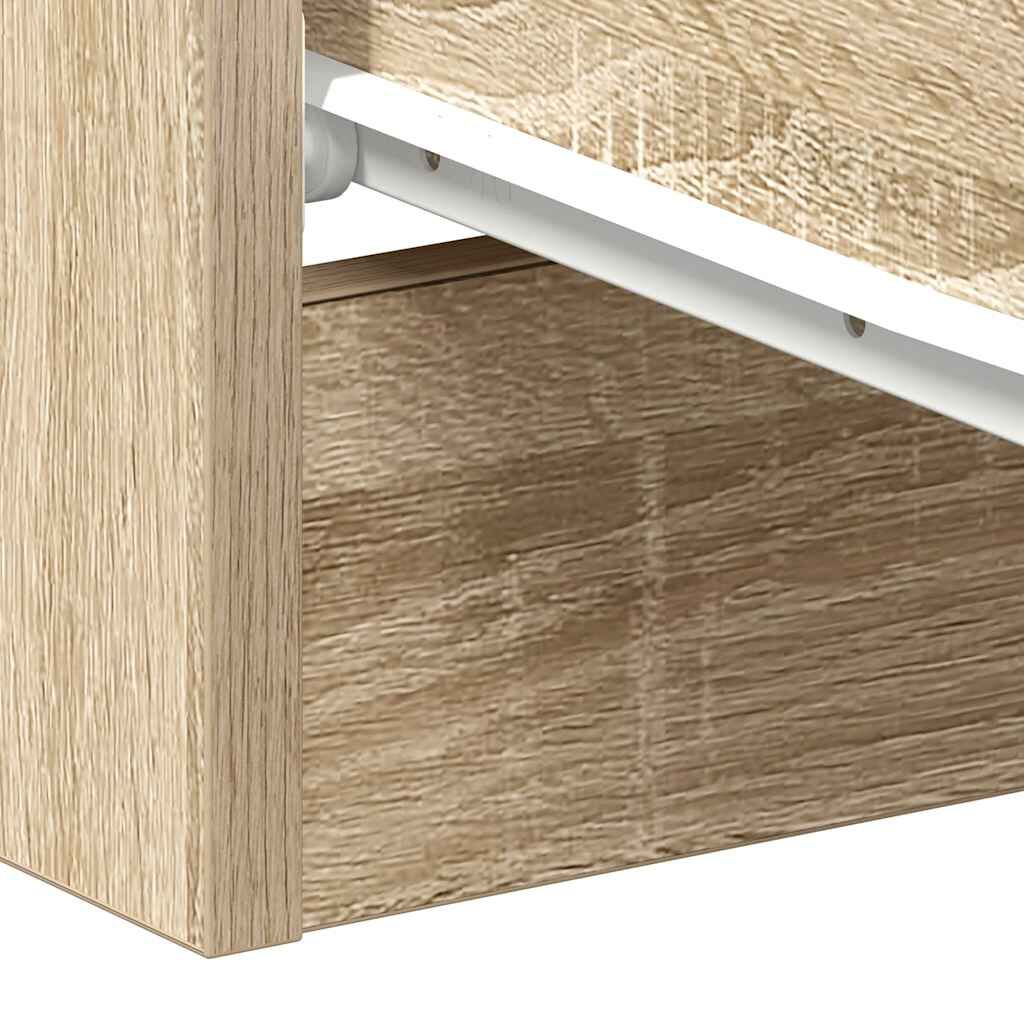 vidaXL Κομοδίνο Χρώμα Sonoma Δρυς 38 x 35 x 56 εκ. από Επεξ. Ξύλο