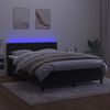 vidaXL &Kappa;&rho;&epsilon;&beta;ά&tau;&iota; Boxspring &mu;&epsilon; &Sigma;&tau;&rho;ώ&mu;&alpha; & LED &Mu;&alpha;ύ&rho;&omicron; 140x200 &epsilon;&kappa;. &Beta;&epsilon;&lambda;&omicron;ύ&delta;&iota;&nu;&omicron;