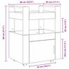 vidaXL Καρότσι Κουζίνας Μαύρη δρυς 60 x 45 x 80 εκ Επεξεργασμένο ξύλο