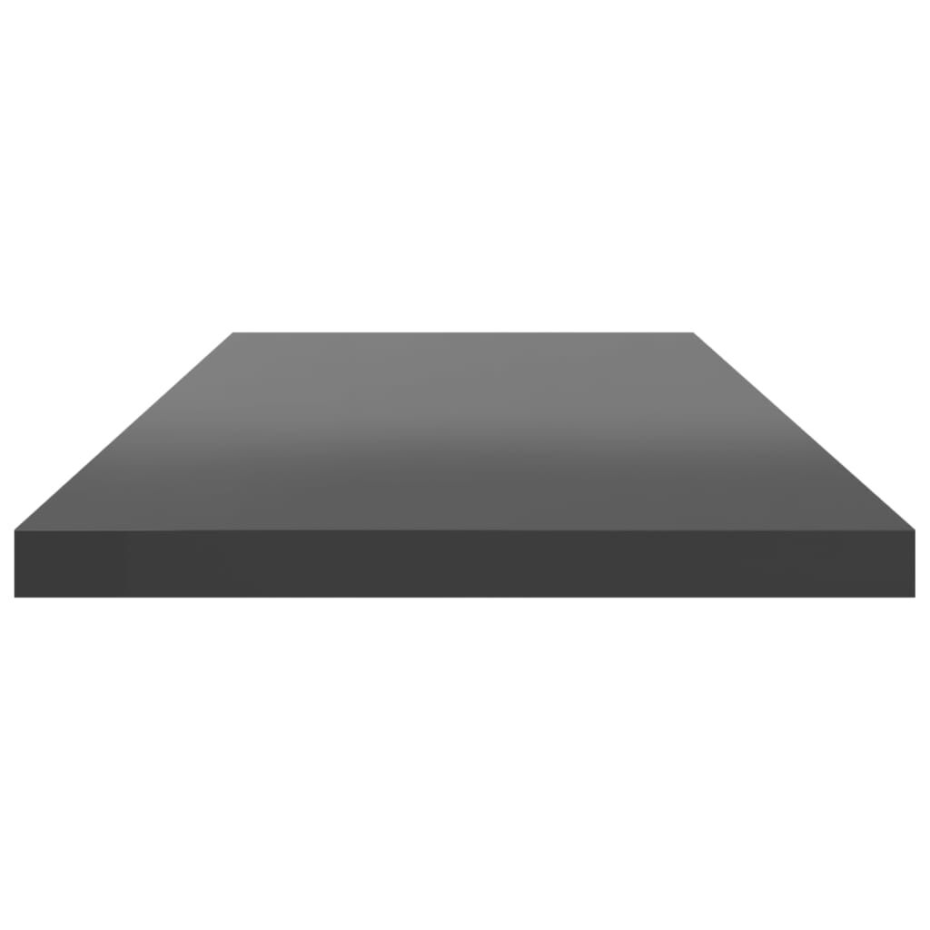 vidaXL Ράφια Βιβλιοθήκης 8 τεμ. Γυαλ. Γκρι 80x20x1,5 εκ. Μοριοσανίδα