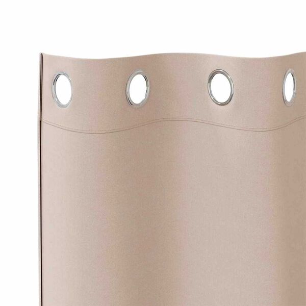 vidaXL Κουρτίνες με κουρτίνες 2 pcs Taupe Πολυεστέρας