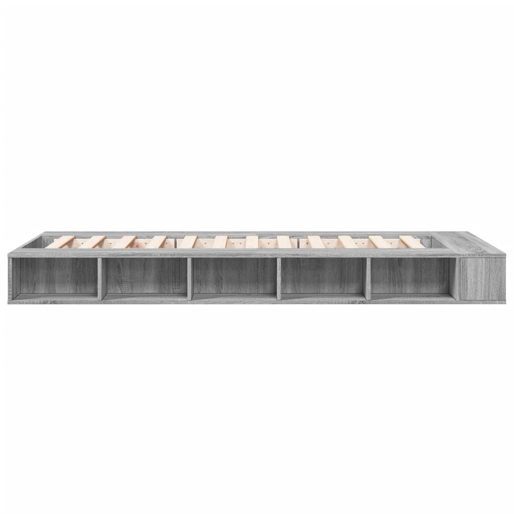 vidaXL Πλαίσιο Κρεβατιού Γκρι Sonoma 90 x 190 εκ. Επεξεργασμένο Ξύλο