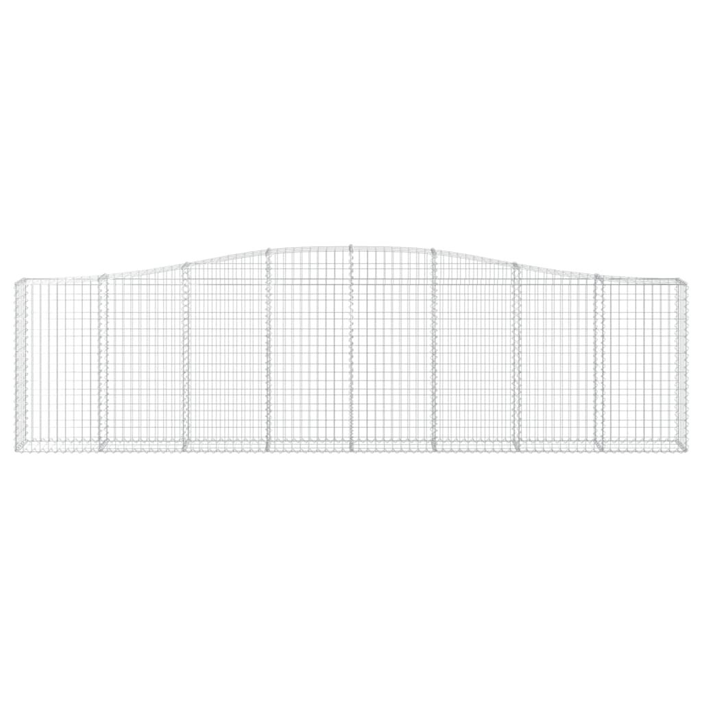 vidaXL Συρματοκιβώτια Τοξωτά 9 τεμ. 400x30x100/120 εκ. Γαλβαν. Ατσάλι