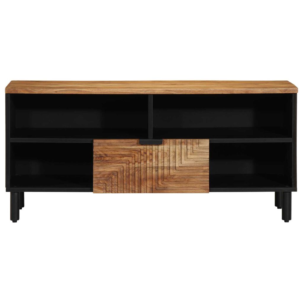 vidaXL Έπιπλο Τηλεόρασης Καφέ 100 x 33.5 x 46 εκ Μασίφ ξύλο ακακίας