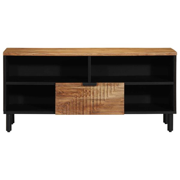 vidaXL Έπιπλο Τηλεόρασης Καφέ 100 x 33.5 x 46 εκ Μασίφ ξύλο ακακίας