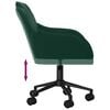 vidaXL Καρέκλα Γραφείου Περιστρεφόμενη Σκούρο Πράσινο Βελούδινη