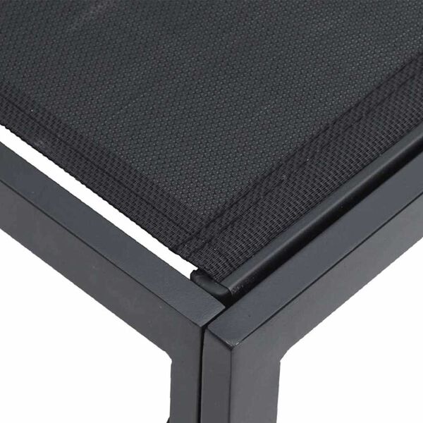 vidaXL Σετ Καναπέ Κήπου 7 pcs Μαύρο 283 x 143 x 71 εκ Αλουμίνιο