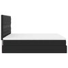 vidaXL Οθωμανικό κρεβάτι με στρώμα Μαύρο 180x200cm Faux Leather