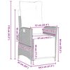 vidaXL Σέτ φαγητού για κήπο 5 pcs Μπεζ Πολυ ράταν