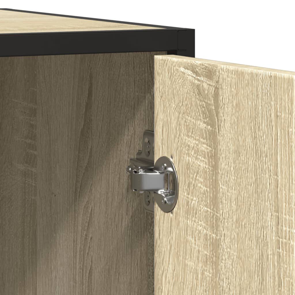 vidaXL Sideboard Sonoma Oak 134x35x76 cm Κατασκευασμένο ξύλο