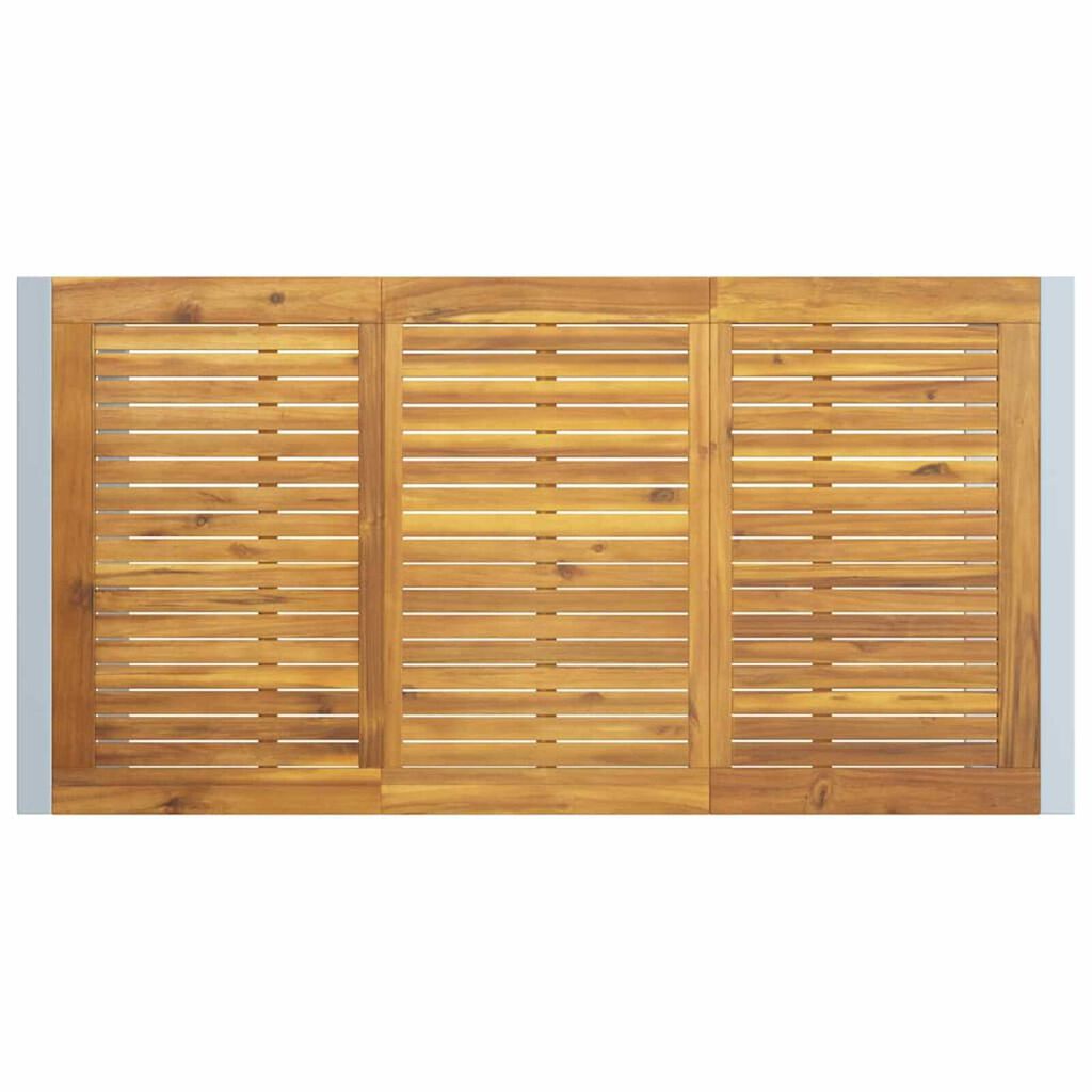 vidaXL Τραπέζι Κήπου για Φαγητό Γκρι 160 x 80 x 75 cm