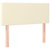 vidaXL Κρεβάτι Boxspring με Στρώμα Κρεμ 100x200εκ. από Συνθετικό Δέρμα