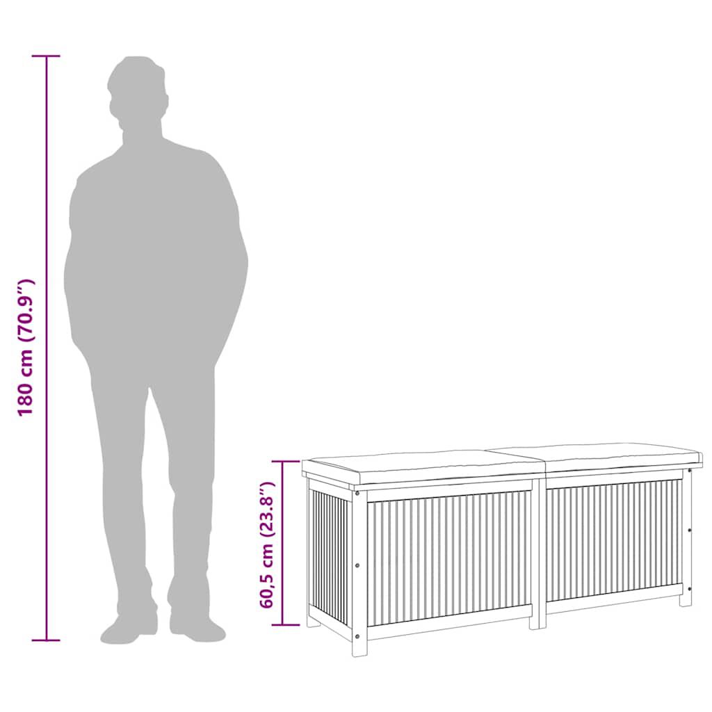 vidaXL Κουτί Μαξιλαριών Εξ. Χώρου 150x50x60,5 εκ. Μασίφ Ξύλο Ελάτης
