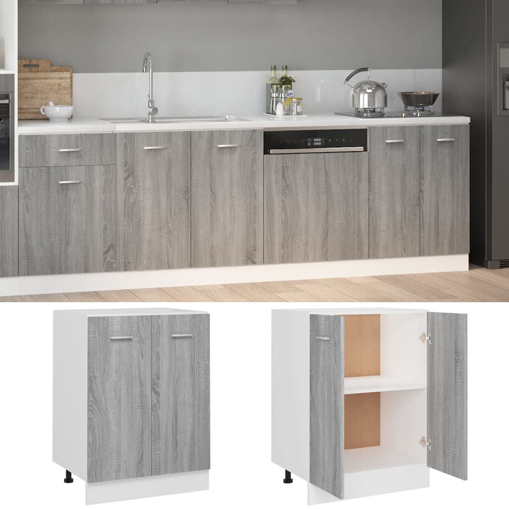 vidaXL Ντουλάπι Lyon Γκρι Sonoma 60 x 46 x 81,5εκ. Επεξεργασμένο Ξύλο